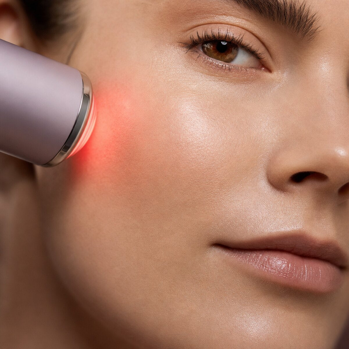 Smooth, firm skin under soft red light