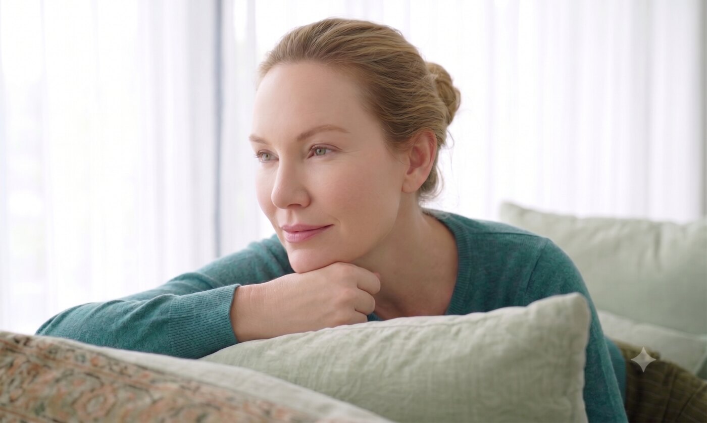 Woman with smooth, radiant, youthful-looking skin